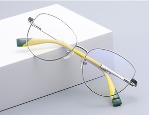 Оправа кошачий глаз металлическая с линзами блю-блокерами MORE 3019