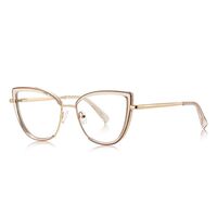 Metal + TR90 plastic Blue Blocker glasses frame for women with UV and blue light protection lenses More FCS3153