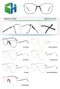 Metal frame with soft nose pad and spring hinges CH7507-DA