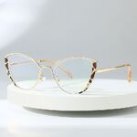 Metal glasses with blue light and UV protection 9715-GT