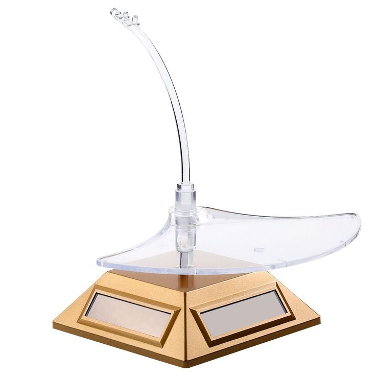 Vintage tabletop glasses and accessories stand - solar powered revolving display ZTY002