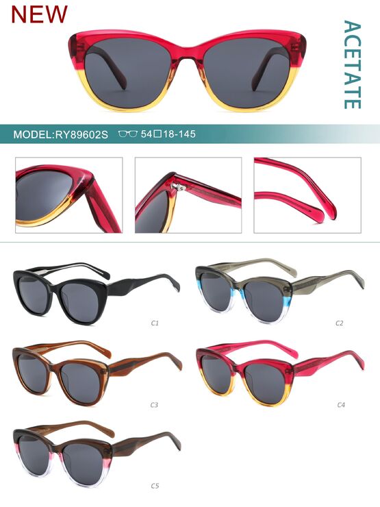 Солнцезащитные поляризационные пластиковые очки из ацетата RY89602S