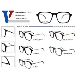 Plastic acetate + metal frame with spring hinges 8631-DA