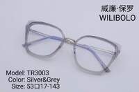 Metal +TR90 ultrathin frames with flex hinges Wilibolo TR3003