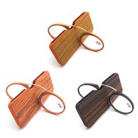 Очки-пенсне пластиковые для чтения с футляром 6009-木纹, диоптрии от +1.00 до +3.50, РМЦ=62-64