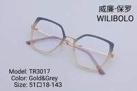Оправа металл + TR90 ультратонкая женская с флексом Wilibolo TR3017