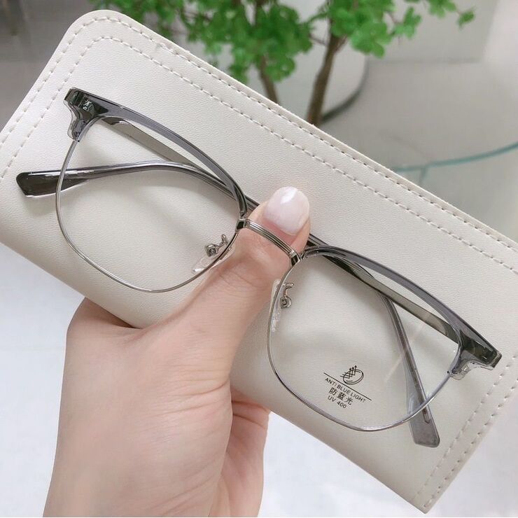 Оправа полуободковая комбинированная (металл + TR90) с линзами Blue Ray Cut MAMO H6627