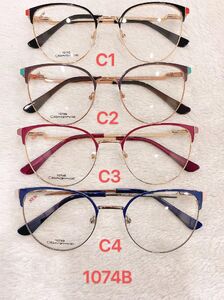 Оправа для очков металлическая с флексом 1074B