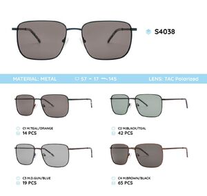 Metal frame polarized sunglasses S4038