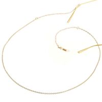 Gold-colored metal non-slip chain, with transparent crystal, for glasses and masks GL102