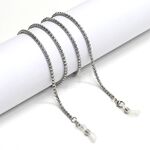 Silver-colored stainless steel non-slip chain, for glasses and masks GS043