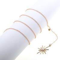 Metal non-slip chain, with pendant snowflake with pearl, for glasses and masks GL788