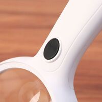 Magnifier with universal backlight, magnifying glass with handle 90120-XX, diameter 120 mm, magnification: 2Х, 6Х