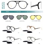 Оправа пластиковая из материала ацетат + насадка поляризационная солнцезащитная (клипон) Big City M1103S