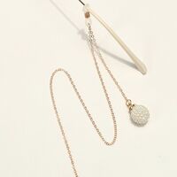 Gold-colored metal non-slip chain, with pearl ball, for glasses and masks GL1845