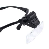 Binocular magnifier with backlight, magnifying glass with head mount 9892B-XX, magnification: 1X, 1,5X, 2X, 2,5X, 3,5X