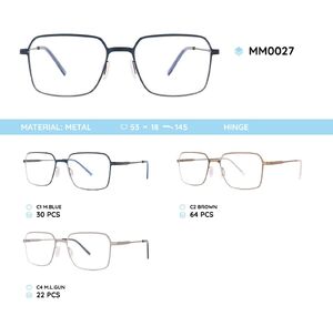 Metal men's frame for glasses MM0027
