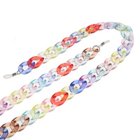 Acrylic non-slip chain, thick concave shape 29 colors, for glasses and masks GB011-2
