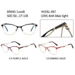 Очки защитные металлические с антибликовым покрытием Landi LD807