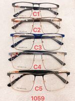 Metal frame for glasses with spring hinges Defile D1059