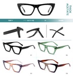 Plastic frames for glasses, thick acetate Big City H2811