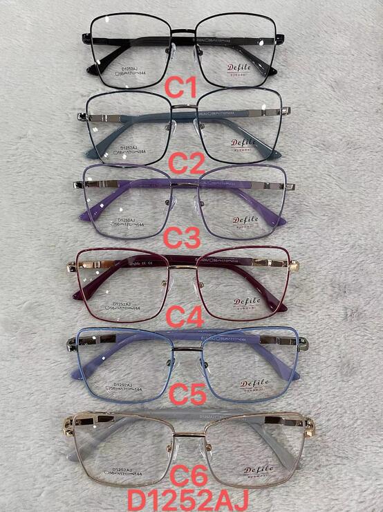 Metal frames for glasses with flex hinges Defile D1252AJ