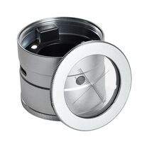 Portable pocket magnifier with backlight and UV light 8019A, diameter: 30 mm, magnification: 10X