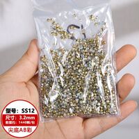 Set of rhinestones with a pointed bottom for frames and glasses repairing and decorating JD0007-AB