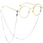 Silver-colored metal non-slip chain, for glasses and masks GS018