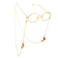 Металлическая нескользящая цепочка золотого цвета, с русалкой, для очков и масок GL567