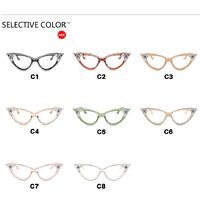 Plastic glasses with blue light protection and rhinestones for women 97073镶钻-PN
