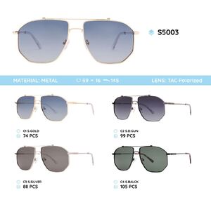 Metal frame polarized sunglasses S5003