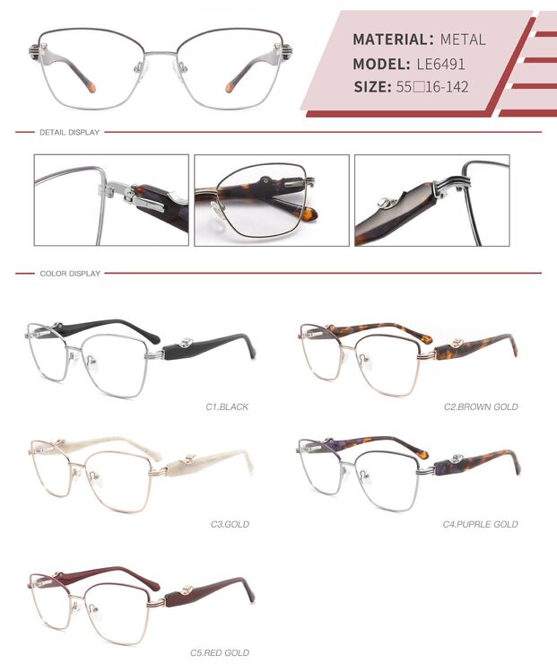 Metal frame with spring hinges LE6491-DA