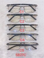 Metal frame for glasses with spring hinges for men 5827C