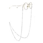Silver-colored metal non-slip chain, for glasses and masks GS033