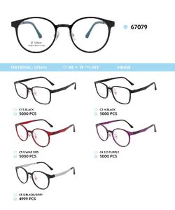 Plastic Ultem eyeglasses frame 67079