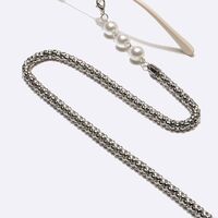 Metal non-slip chain 10 mm, with pearl 6 mm, for glasses and masks GL1485