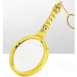 Magnifier, magnifying glass with handle S花柄60-XX, diameter: 60 mm, magnification: 10X