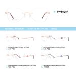 Titanium metal rimless frame TW3028P