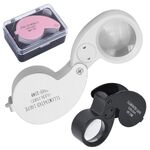 Folding magnifier with universal backlight 21011-XX, diameter: 25 mm, magnification: 40X