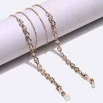Gold-colored metal non-slip chain, with pearls, for glasses and masks GL1433