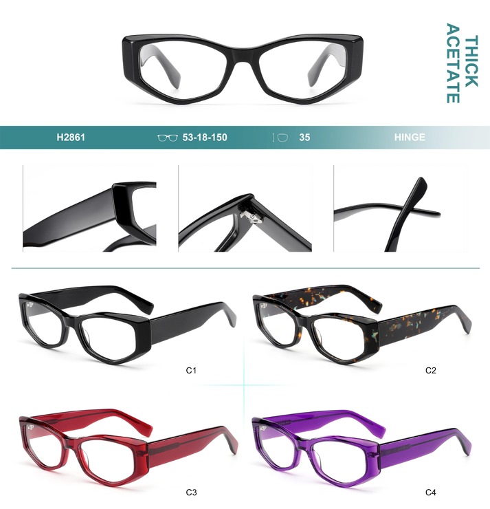 Plastic frames for glasses, thick acetate Big City H2861