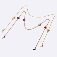 Metal glasses chain with hearts GM053(1)