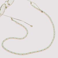 Metal non-slip chain, with artificial pearls, for glasses and masks GL958