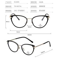 Combined frame (metal + TR90) with Blue Ray Cut protection lenses and flex MAMO S11806