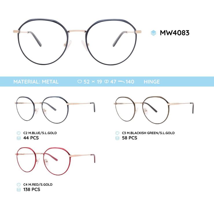 Metal women's frame for glasses MW4083