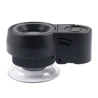 Лупа портативная карманная с подсветкой и УФ-светом 13102, диаметр: 21 мм, увеличение: 45X