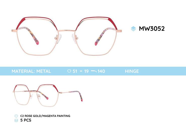 Metal frames for glasses MW3052