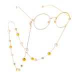 Metal non-slip chain, with balls and  pearls, for glasses and masks GL428