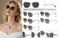 Rimless polarized metal sunglasses with nylon lenses Eberhard EH21069